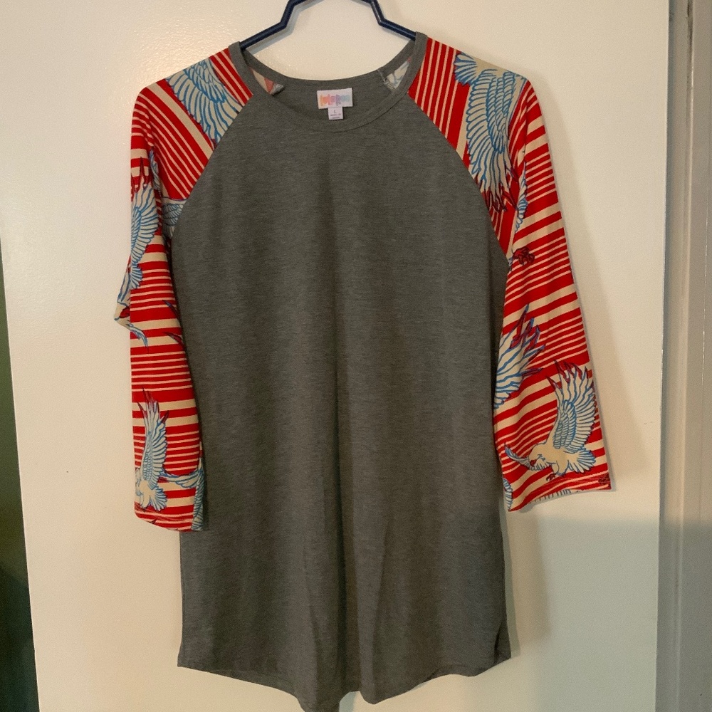 Patriotic Lularoe top, size L